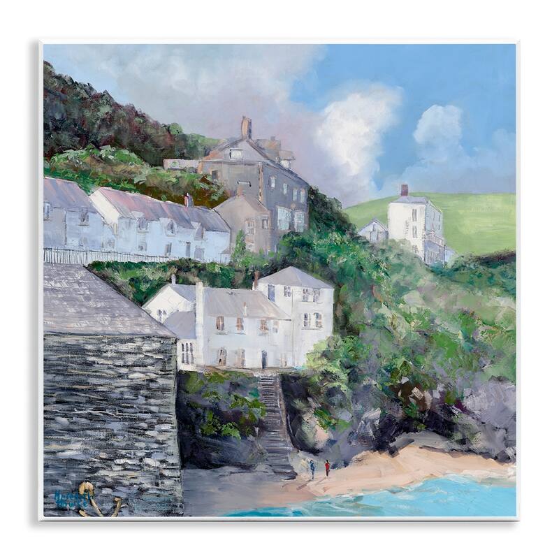 Stupell Coastal Village Beach Wall Plaque Art Design By Meredith Howse - 12 x 12