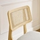 preview thumbnail 9 of 34, Art Leon Cane Backrest Leather Dining Chairs (Set of 2)