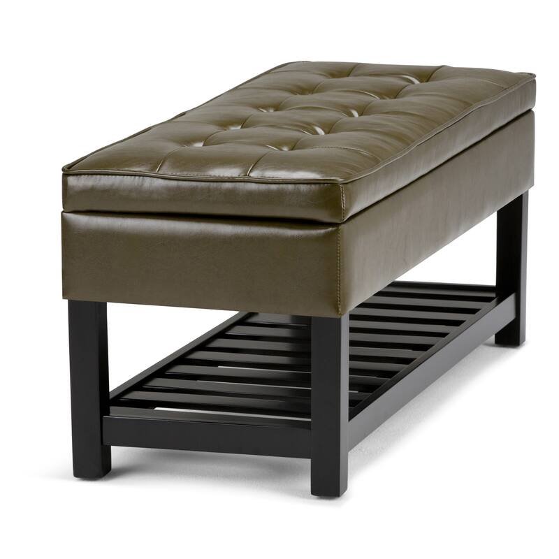 WYNDENHALL Essex 44 inch Wide Transitional Rectangle Ottoman Bench