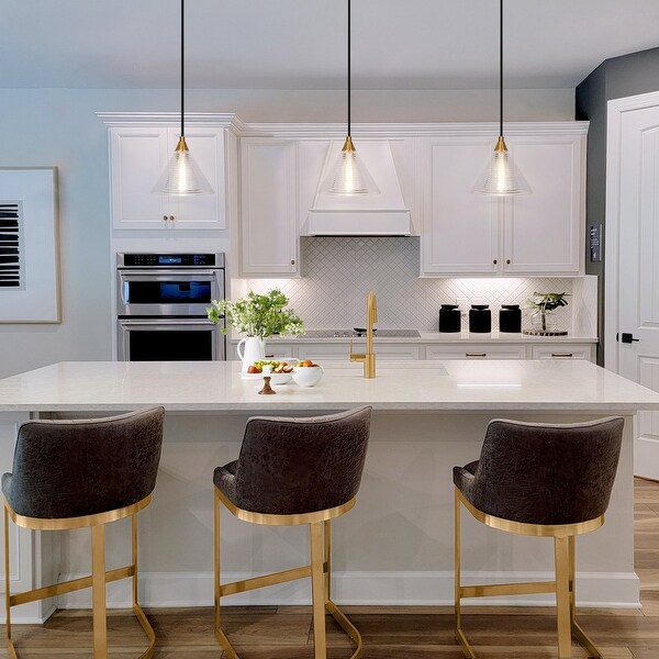 Yarge Modern Mini Pendant Lights with Chic Cone Fluted Glass