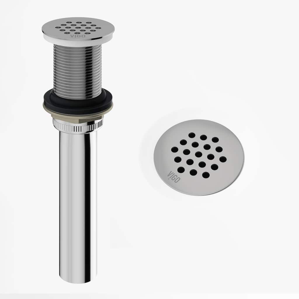 VIGO 1.75" W Vessel Bathroom Sink Grid Drain
