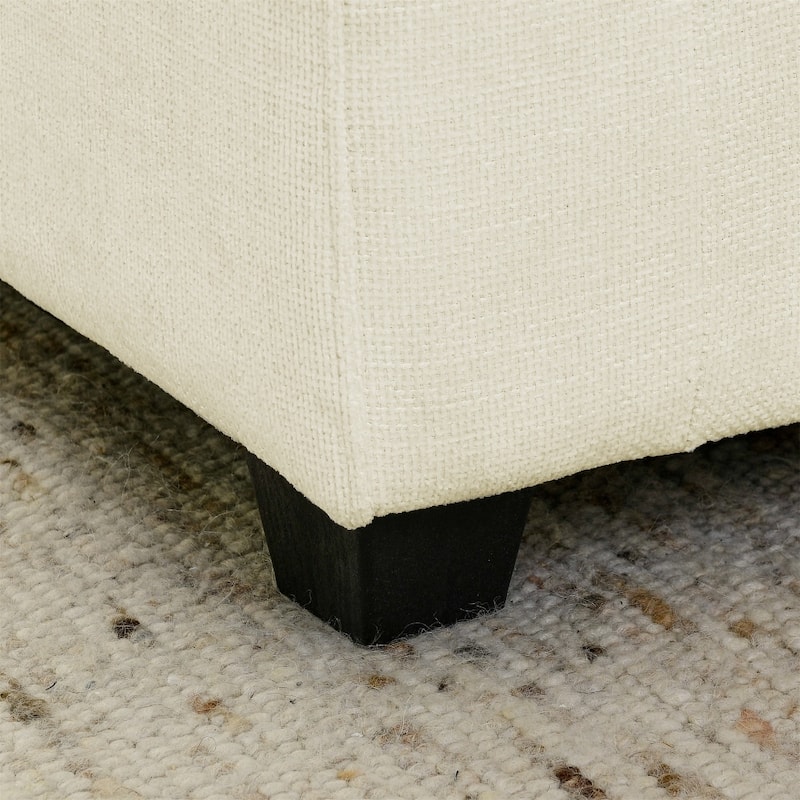 140" Comfy Wooden Sectional Sofa with Ottomans & Throw Pillows