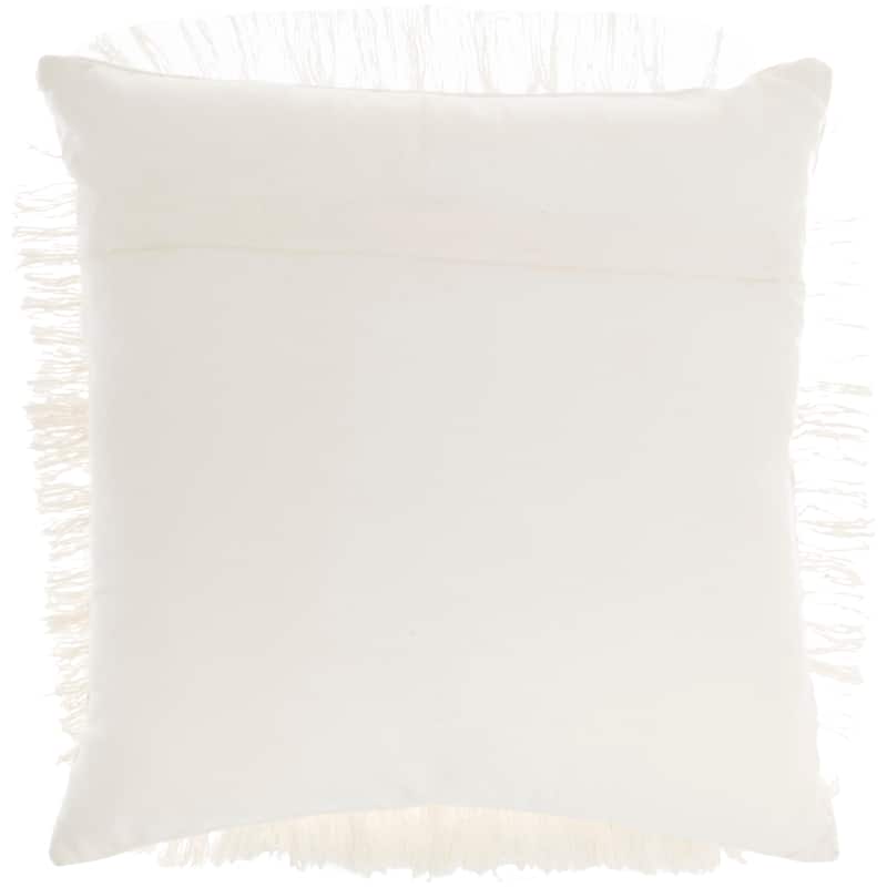 57 Grand by New Concept Washables Boho Diamond Fringe Throw Pillow , ( 18" x 18" )