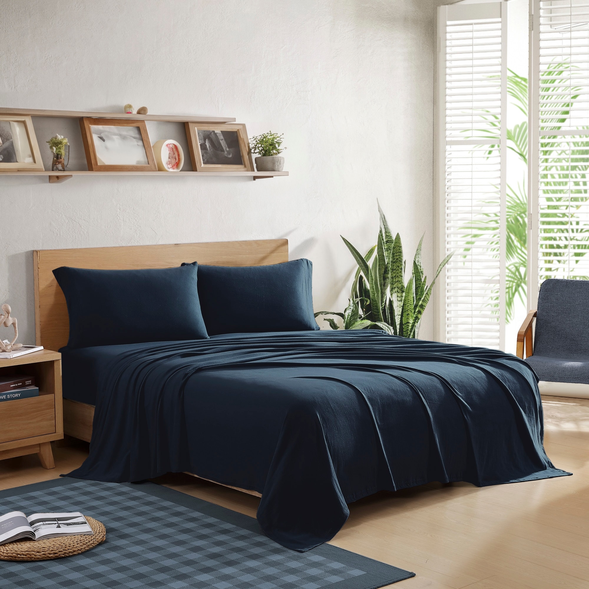 Brielle Home Jersey Knit Cotton Bed Sheet Set On Sale Bed Bath Beyond 9419125