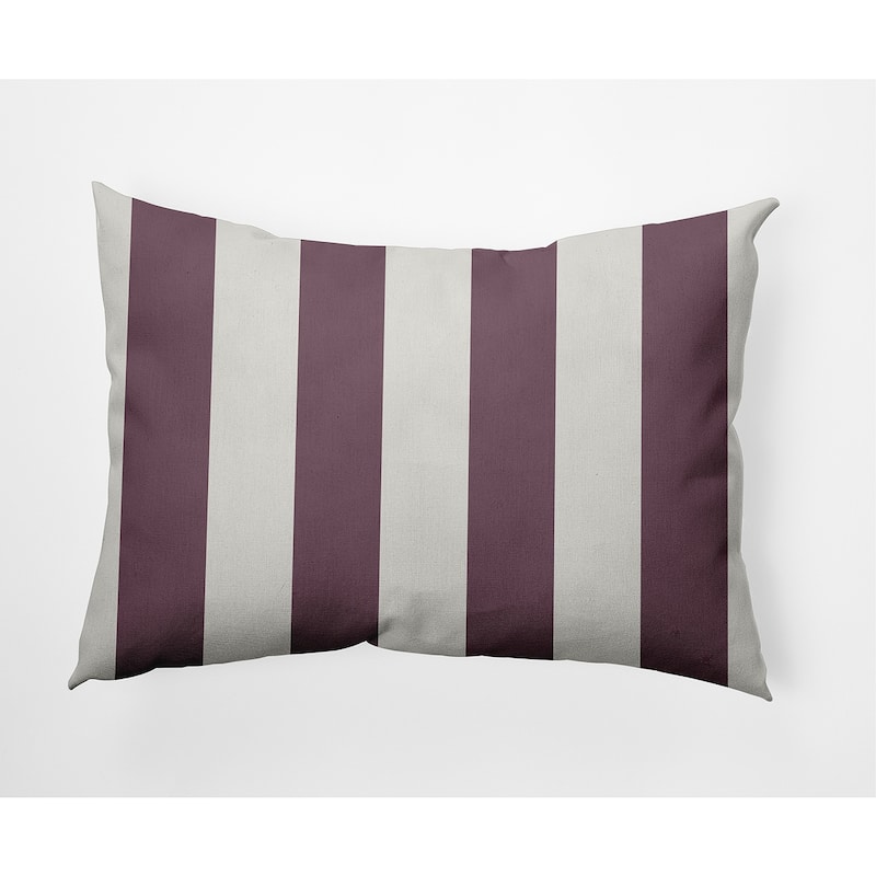Graduated Stripe Nautical Indoor/Outdoor Throw Pillow - Dusty Purple - 14" x 20"