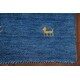 preview thumbnail 7 of 18, Blue Tribal Gabbeh Oriental Area Rug Handmade Wool Carpet - 2'8" x 6'4"