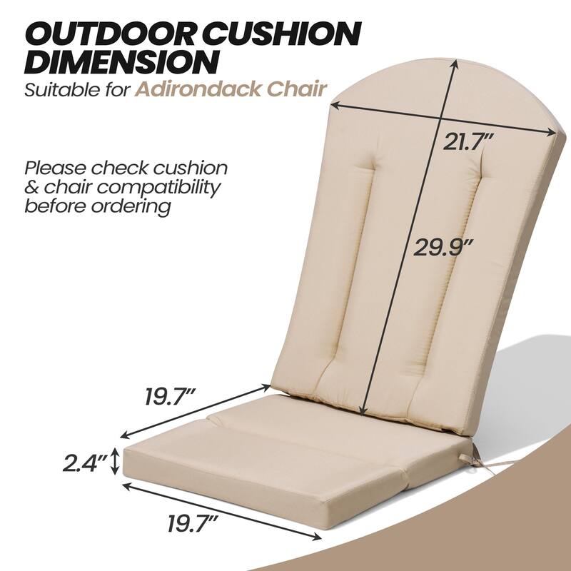 Adirondack Chair Cushion Patio Chair Pad for Indoor and Outdoor