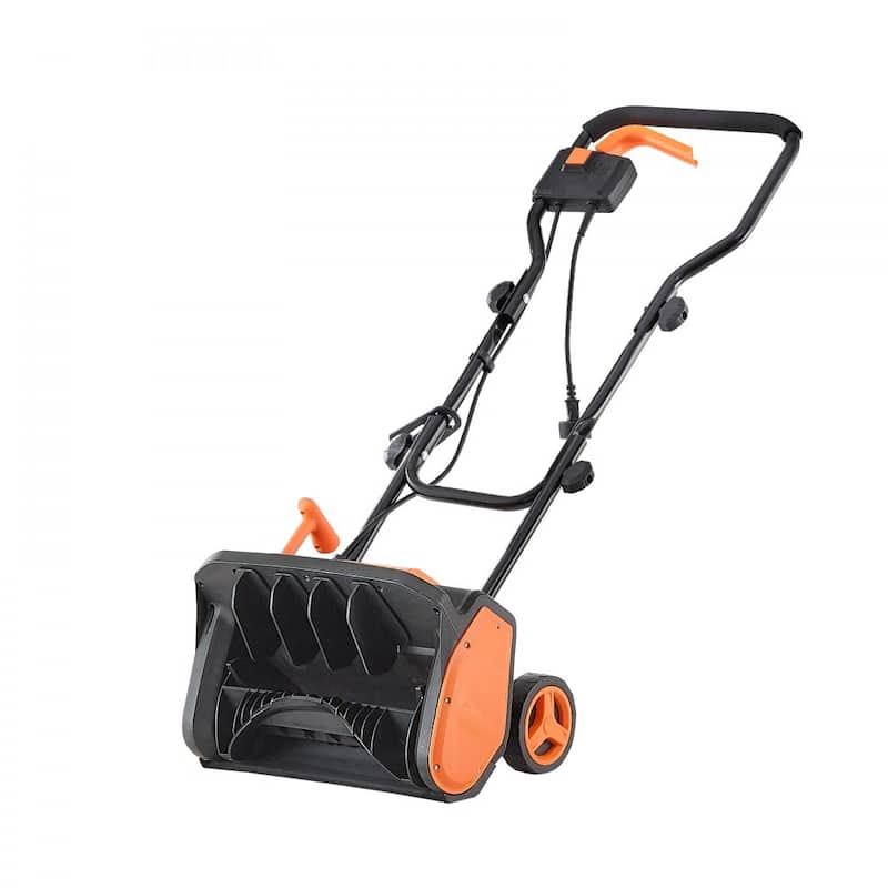 Black-Orange Electric 1500W Snow Shovel with 17in Clearing Width - 39.4 × 17.7 × 39.4 in