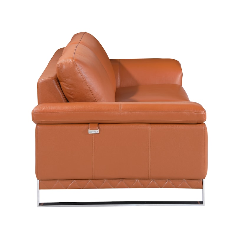 Top Grain Italian Leather Loveseat