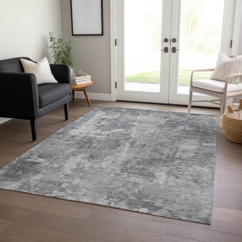 Alrim Modern Art-Inspired Weather Resistant Timeless Fusion Outdoor Rug