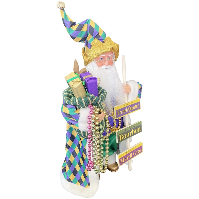 14" French Quarter Claus - Purple