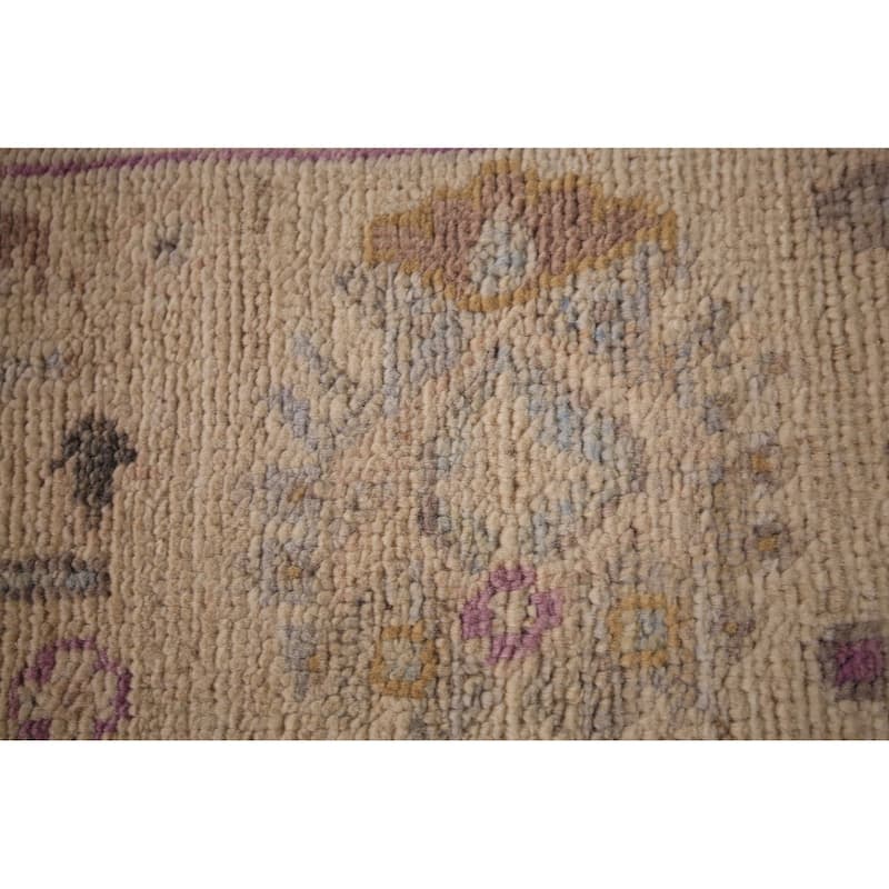 Vegetable Dye Grey Oushak Turkish Area Rug Hand-Knotted Wool Carpet - 8'0" x 9'9"