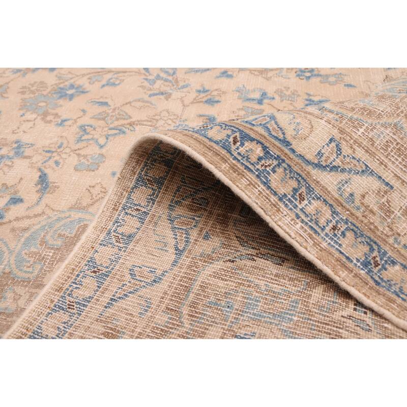 ECARPETGALLERY Hand-knotted Antalya Vintage Beige Wool Rug - 9'7 x 11'2