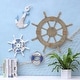 preview thumbnail 4 of 8, Adeco Large Marine Ship Wheel Nautical Decor