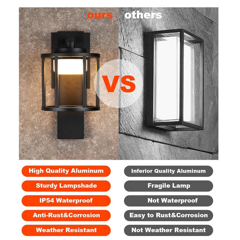 Wall Sconce Replaceable GX53 LED Bulb Porch Light Modern Waterproof Wall Lamps IP44 Waterproof Outdoor Garden Light