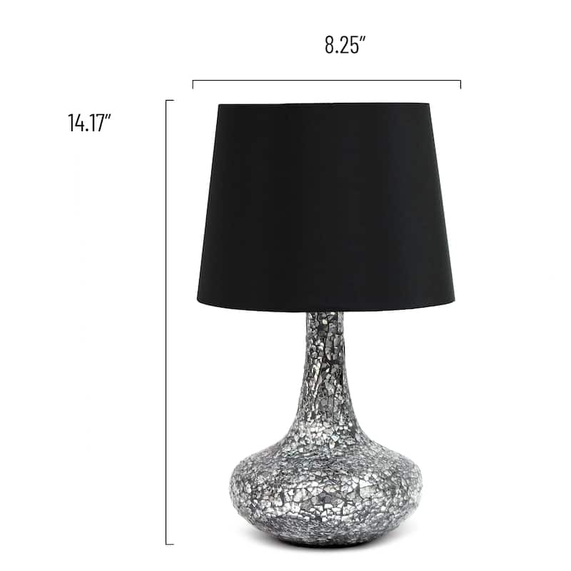 Creekwood Home 14.17" Patchwork Crystal Glass Table Lamp - 14.17