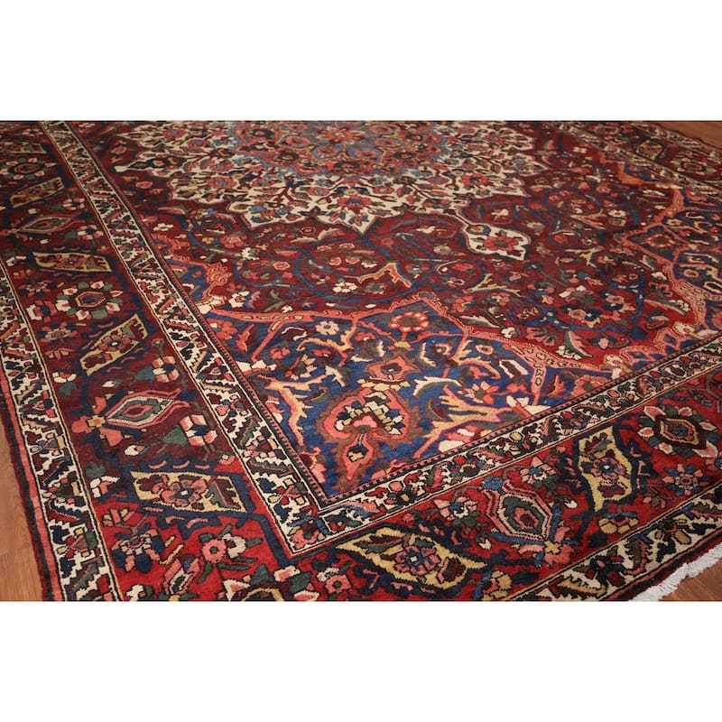 Bakhtiari Large Antique Persian Area Rug Hand-Knotted Wool Carpet - 11'0" x 16'9"