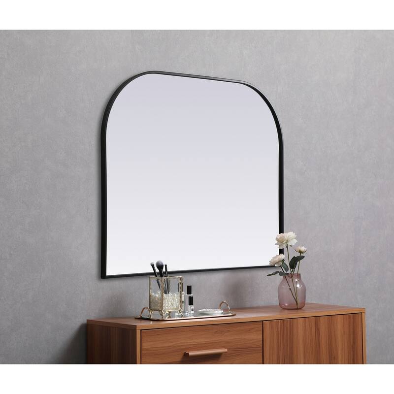 Indigo Home Metal Frame Arch Mirror 42x34 Inch