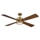 preview thumbnail 11 of 19, Parrot Uncle 52" Antique Brass Plywood 4-Blade Indoor Ceiling Fan with Light and Remote