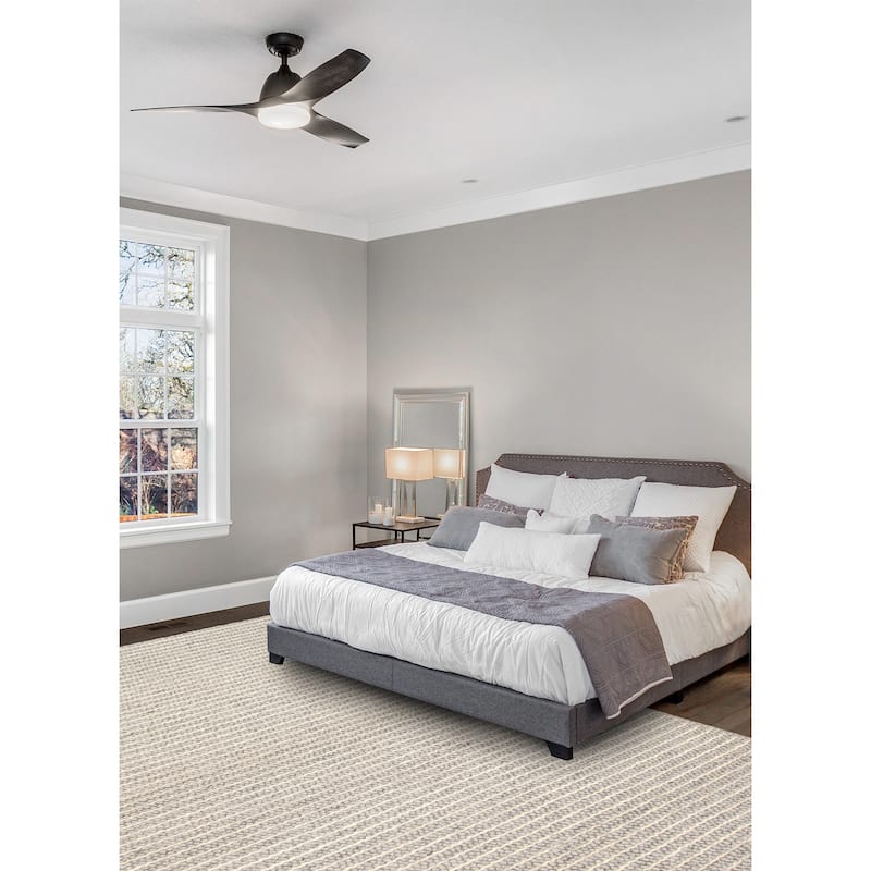 ECARPETGALLERY Braid weave Sienna Grey Wool Rug - 5'3 x 7'7