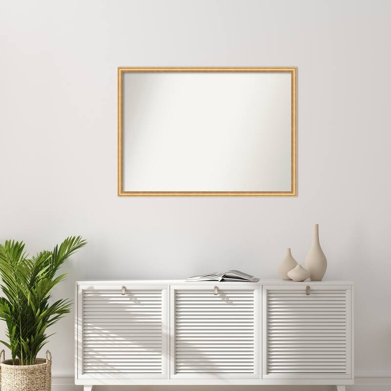 Salon Scoop Non-Beveled Wood Framed Wall Mirror