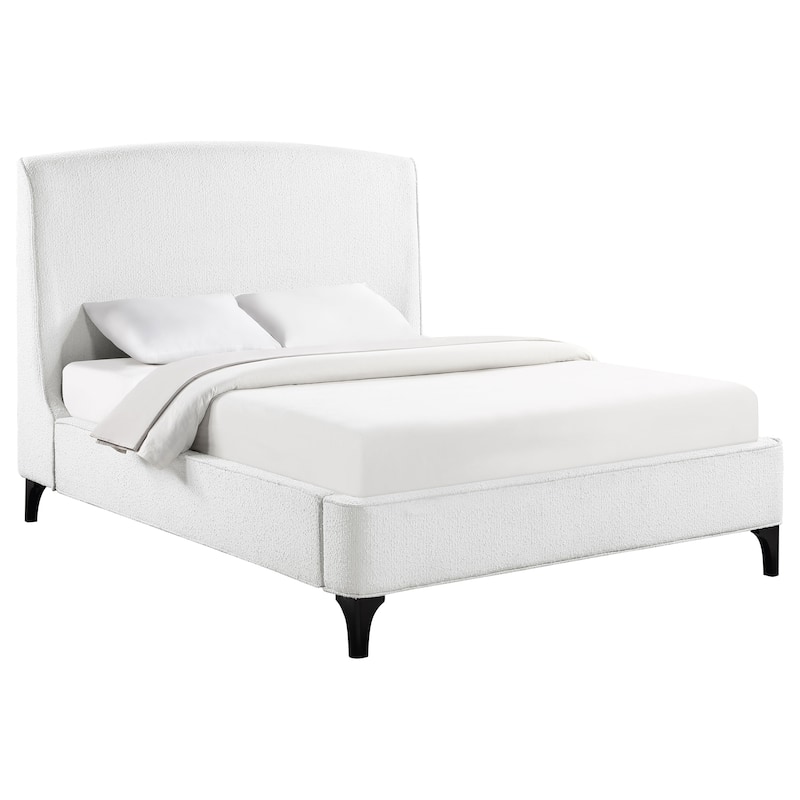 Mosby Contemporary Boucle Upholstered Wingback Bed