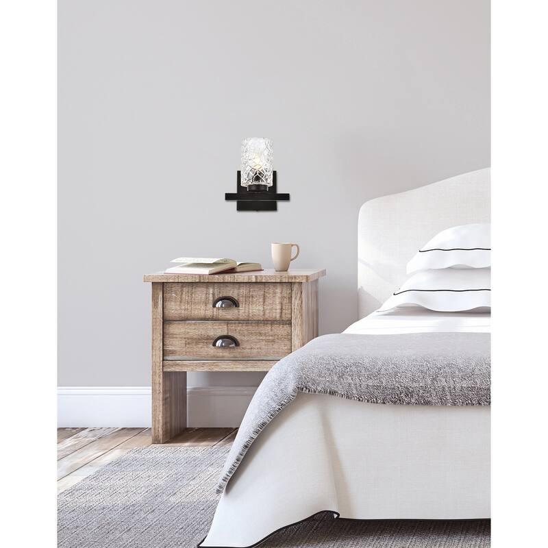 Cara 1 Light Bath Sconce with Clear Shade