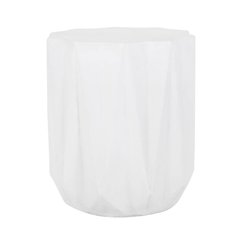 Outdoor LightWeight Concrete Side table - Antique White