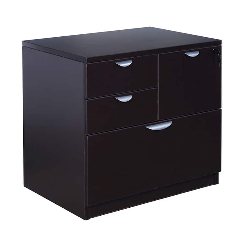 Ley 4 Drawer Lateral File Cabinet, Mocha Brown Office Storage