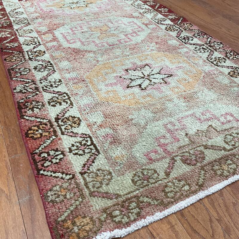 HERAT ORIENTAL Handmade Turkish Oushak Wool Runner - 3'1" x 12'5"