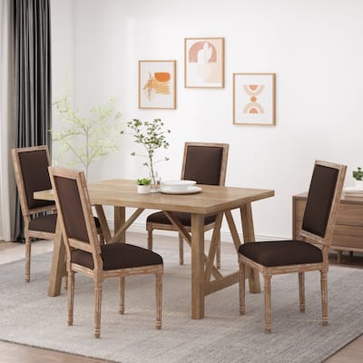 Regina Wood Upholstered Single Dining Chair by Christopher Knight Home