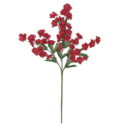 Set of 12 Burgundy Artificial Baby's Breath Gypsophila Flower Stem Spray 18in - 18" L x 5" W x 3" DP