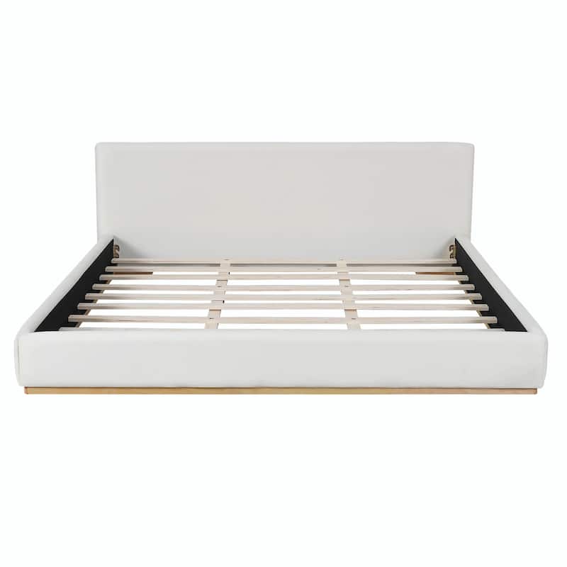 Elegant Upholstered Bed with Solid Wood Frame - Unlock a New Level of Comfort