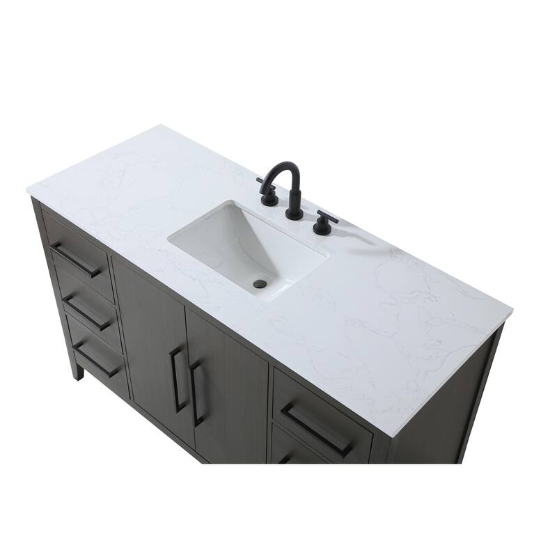 Elegant Lighting VF29354 Millie 54" Free Standing Single Basin Vanity