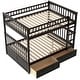 preview thumbnail 81 of 86, Full or Twin Bunk Bed with Safety Guardrail & 2 Storage Drawers, Convertible Beds Wood Slat Support Bunk Bed