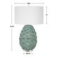 preview thumbnail 3 of 5, Uttermost Laced Up Sea Foam Glass Table Lamp - 20 W X 32.25 H X 20 D (in)