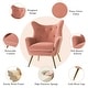 preview thumbnail 5 of 141, Eusebio Tufted Velvet Accent Chair with Wingback, Arms, and Metal Gold Legs for Living Room or Bedroom by HULALA HOME