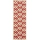 preview thumbnail 28 of 175, SAFAVIEH Courtyard Marita Indoor/ Outdoor Waterproof Patio Backyard Rug 2'3" x 10' Runner - Red/Bone