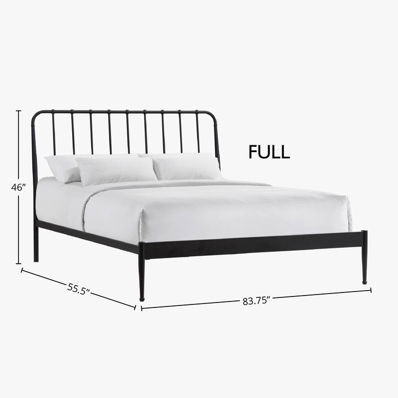 Intercon Farmhouse Metal Panel Bed, Black