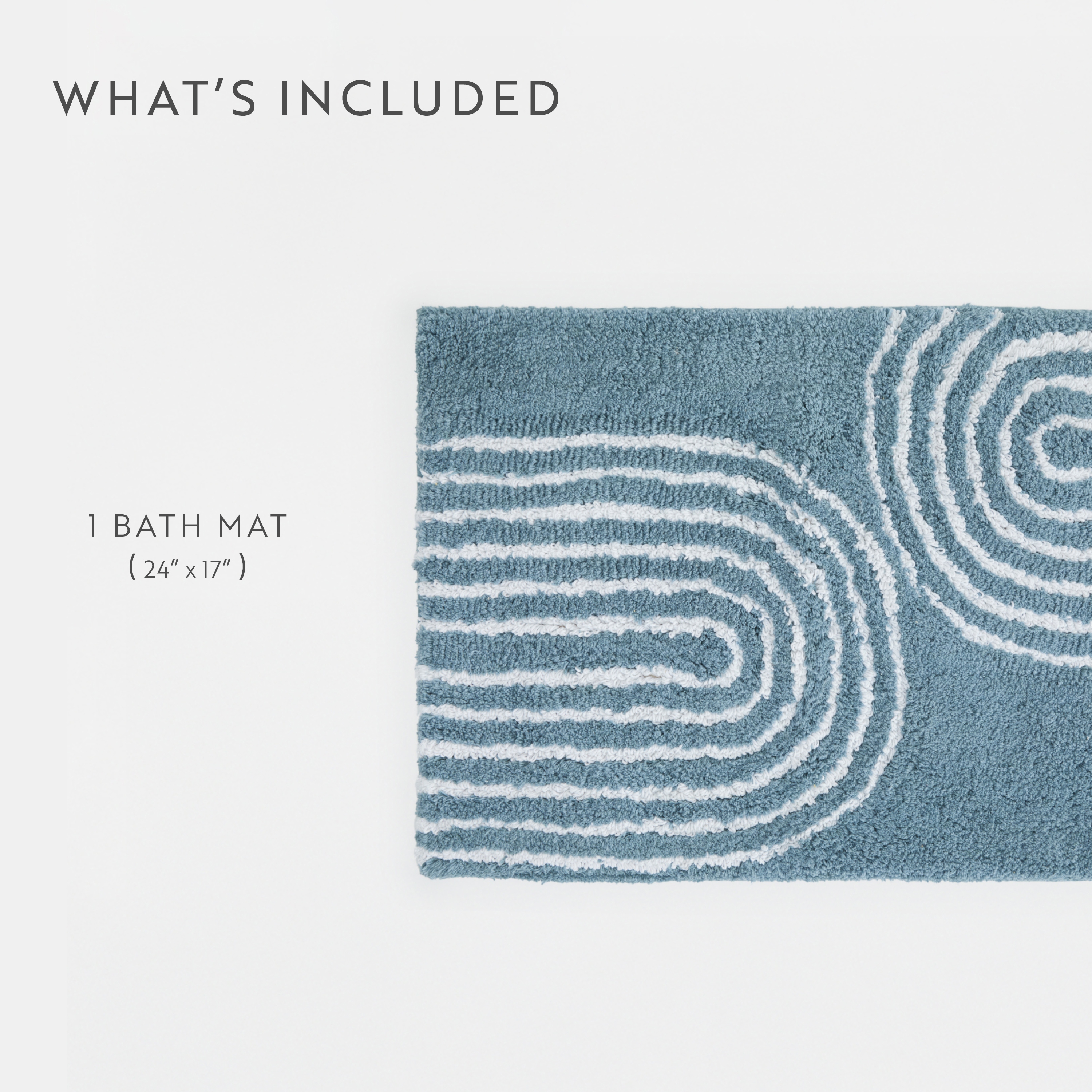 Becky Cameron 100% Cotton Modern Patterned Bath Mat