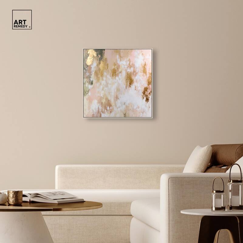 Golden Glimmer Gesture III Canvas by Art Remedy