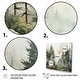 preview thumbnail 3 of 12, Designart "Pine Tree Misty Morning II" Landscapes Framed Wall Decor