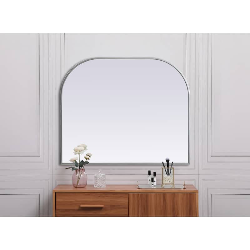 Indigo Home Metal Frame Arch Mirror 36x30 Inch