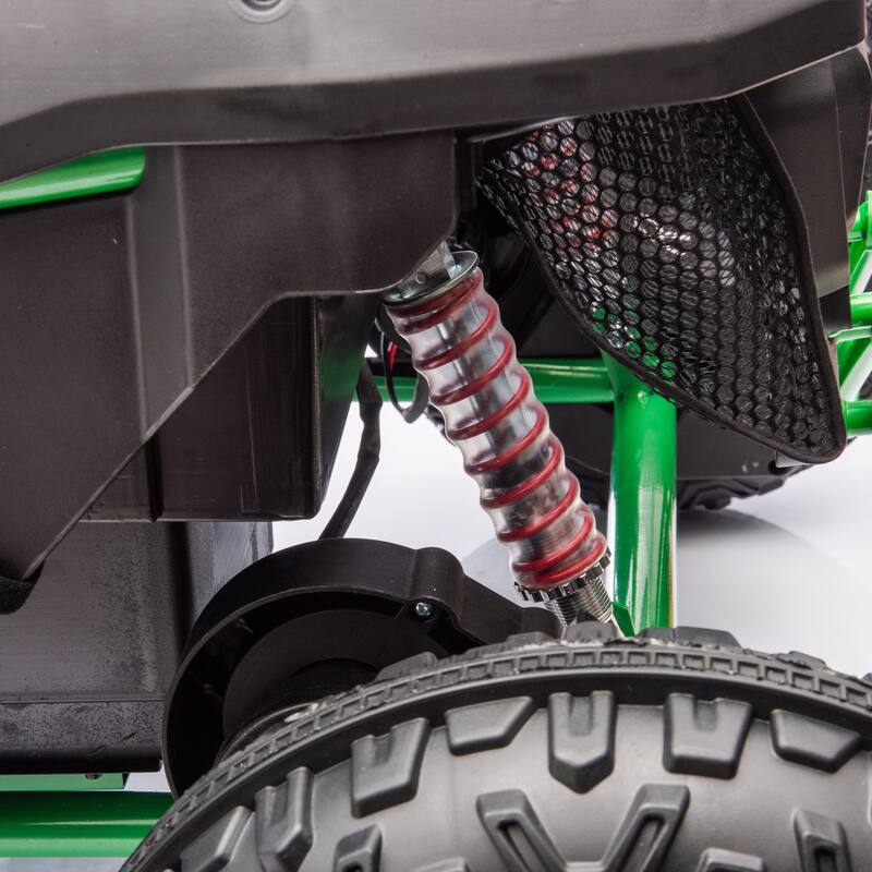 24V Kids UTV Ride-On Car with 400W Power, Four-Wheel Suspension, Bluetooth, and Remote Control.