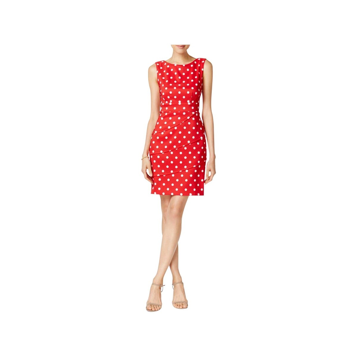 connected apparel polka dot dress