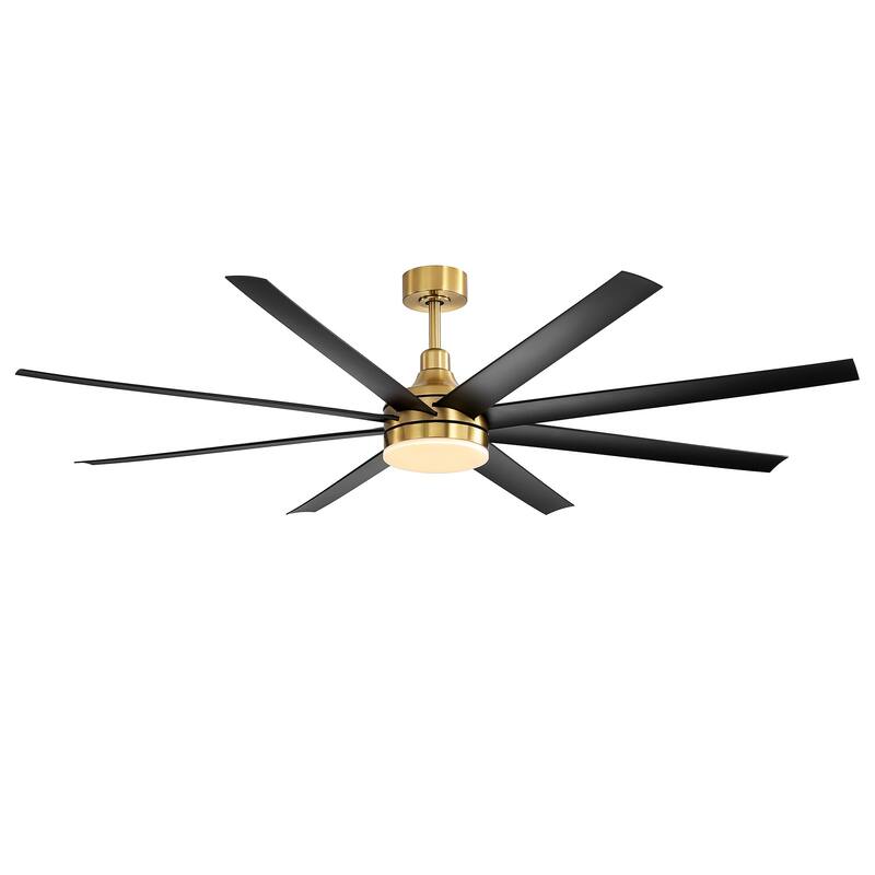 72" Large Ceiling Fans with LED Light Remote Control-8 Blade - 72 Inch