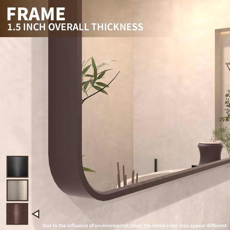 24/30/42/48/60 inch Rectangle Frameless Wall Mounted Bathroom Vanity Mirror