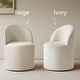 preview thumbnail 9 of 40, Linen Upholstered Dining Chair with Castors (Set of 2)