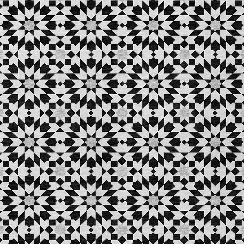 HomeRoots Floral Medallion Transitional Rectangle Outdoor Rug