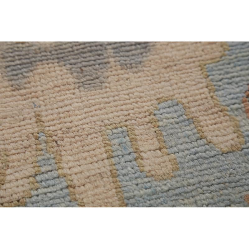 Hand Knotted Oriental 100% Wool Carpet Transitional All-Over Greys & Charcoal Oushak Area Rug - 12' 0'' X 8' 10''